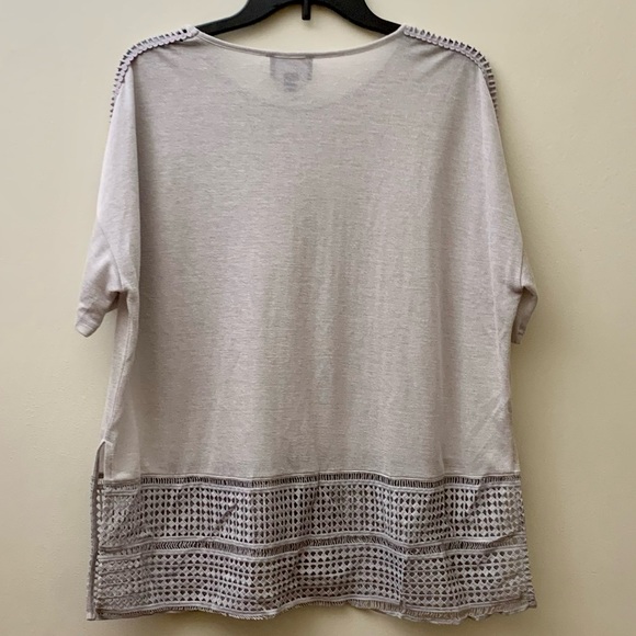 Lumiere Women’s Short Sleeve Shirt - Cute & Flowy - Light Grady - Size M - Picture 5 of 6